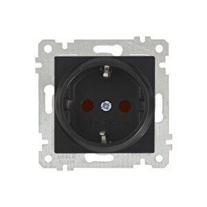 Rita Siyah Topraklı Priz (mkz)