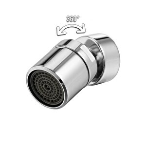 Kali̇te Krom Prinç Oynar Başlıklı Perlatör Fi̇li̇treli̇ Musluk Ucu 360 Derece Döner Perlatör İçten Di̇şli̇