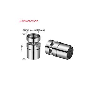 Kali̇te Krom Prinç Oynar Başlıklı Perlatör Fi̇li̇treli̇ Musluk Ucu 360 Derece Döner Perlatör İçten Di̇şli̇