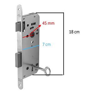 Sessiz Oda Kapı Gömme Kilidi 45 Mm İç Silindirsiz Barelsiz Dayanıklı Metal Kilit Mekanizması