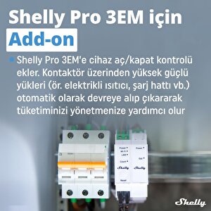 Pro 3em Switch Add-on Din Ray Kontaktör Kontrol Eklentisi