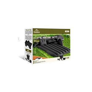 Ab-167 Şişme Yatak Seti Kamp & Araç & Ev Çift Kişilik  30x85x9cm Hava Pompası Oto Çakmaklık Girişli