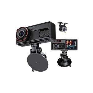 3 Kanallı Full Hd Araç Kamerası Wifi Destekli Ön İç Arka Kamera Seti