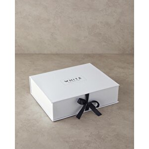 Kyle Pamuklu Biyeli Çift Kişilik Çarşaflı Nevresim Takımı Beyaz