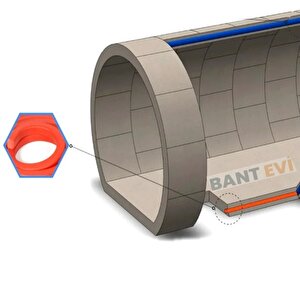 Su İle Şişen Bant 10x20mm 10mt Suda %300 Genleşen Su Tutucu Bant Kırmızı (yapışkansız)