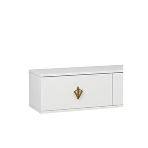 1372tv180dd-32 Duvara Montaj Tv Sehpasi Beyaz-Altın