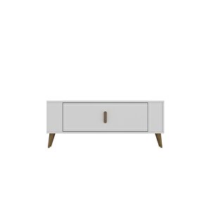 1373dd Retro-64 Tv Sehpasi Beyaz-Safirmeşe Beyaz-Safirmeşe