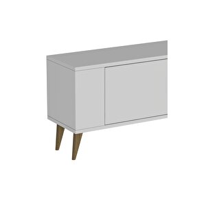 1373dd Retro-64 Tv Sehpasi Beyaz-Safirmeşe