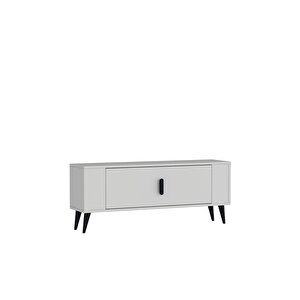 1373dd Retro-64 Tv Sehpasi Beyaz-Siyah