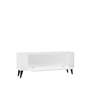 1373dd Retro-64 Tv Sehpasi Beyaz-Siyah