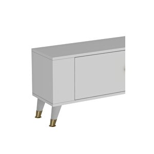 1377dd Retro-1 Tv Sehpasi Beyaz-Altın