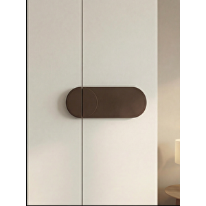 Focus 2 Kapak 2 Çekmeceli̇ Led Askili Dolap, Kahverengi̇ Kahverengi