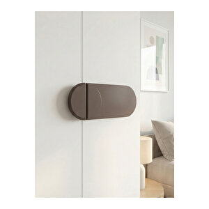 Focus 2 Kapak 2 Çekmeceli̇ Led Askili Dolap, Kahverengi̇ Kahverengi