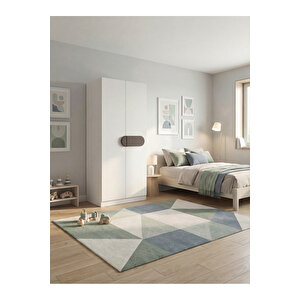 Focus 2 Kapak 2 Çekmeceli̇ Led Askili Dolap, Kahverengi̇ Kahverengi