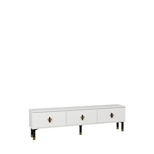 1371tv180dd-32 Tv Sehpasi Beyaz-Siyah Altın