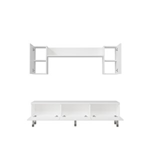 1369tv180dd-32 Tv Sehpasi,tv Üni̇tesi̇ Beyaz-Gümüş