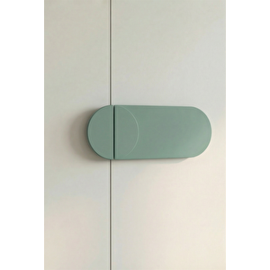 Focus 2 Kapak 2 Çekmeceli̇ Led Askili Dolap, Suyeşi̇li̇ Açık Beyaz