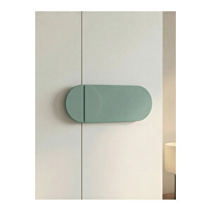 Focus 2 Kapak 2 Çekmeceli̇ Led Askili Dolap, Suyeşi̇li̇ Açık Beyaz