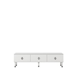 1371tv180dd-32 Tv Sehpasi Beyaz-Gümüş Beyaz-Gümüş