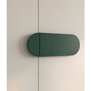 Focus 2 Kapak 2 Çekmeceli̇ Led Askili Dolap, Koyu Yeşi̇l Koyu Yeşil