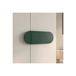 Focus 2 Kapak 2 Çekmeceli̇ Led Askili Dolap, Koyu Yeşi̇l Koyu Yeşil