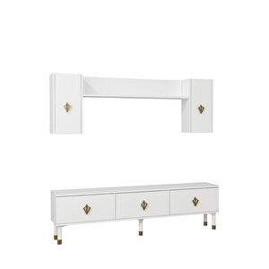 1369tv180dd-32 Tv Sehpasi,tv Üni̇tesi̇ Beyaz-Altın