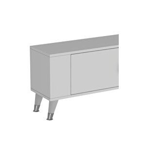 1375dd Retro-1 Tv Sehpasi Beyaz-Gümüş