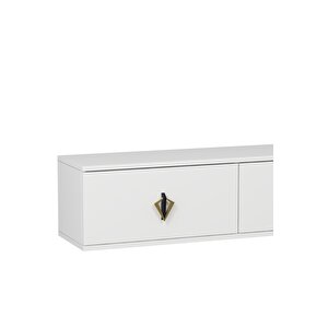 1370tv180dd-32 Duvara Montaj Tv Sehpasi, Tv Üni̇tesi̇ Beyaz-Siyah Altın