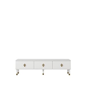 1371tv180dd-32 Tv Sehpasi Beyaz-Altın Beyaz-Altın