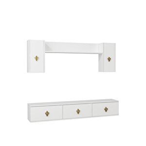 1370tv180dd-32 Duvara Montaj Tv Sehpasi, Tv Üni̇tesi̇ Beyaz-Altın