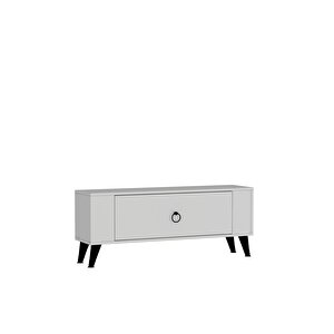 1375dd Retro-1 Tv Sehpasi Beyaz-Siyah