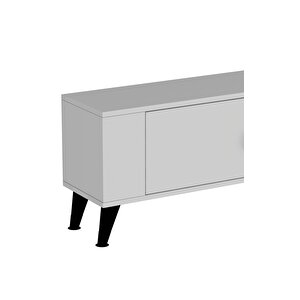 1375dd Retro-1 Tv Sehpasi Beyaz-Siyah