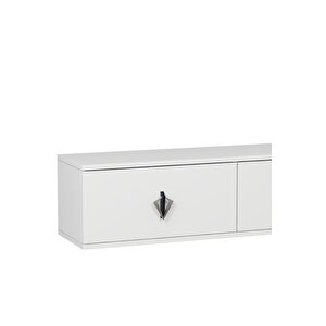 1370tv180dd-32 Duvara Montaj Tv Sehpasi, Tv Üni̇tesi̇ Beyaz-Siyah Gümüş