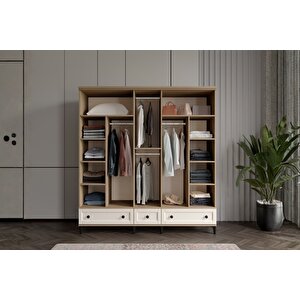 Duns Walnut Köşe Gardırop