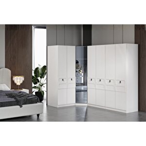 Rain 7 Kapılı Köşe Gardırop