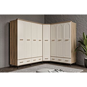 Hima Walnut Köşe Gardırop