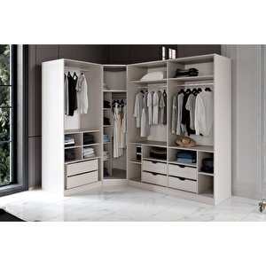 Shila 7 Kapılı 4 Camlı Köşe Gardırop