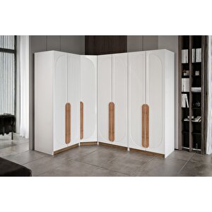 Shila 7 Kapılı Düz Köşe Gardırop