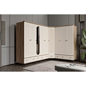 Cast Walnut Köşe Gardırop