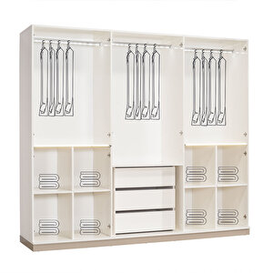 Edsy Home Alfa 6 Kapaklı Aynalı Mdf Gardırop