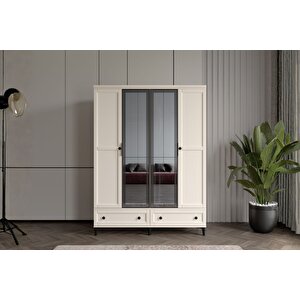 Duns Moon 4 Kapılı Camlı Gardırop