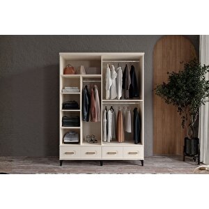 Hima Moon 4 Kapılı Gardırop