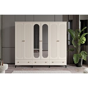 Cast Moon 6 Kapılı Aynalı Gardırop