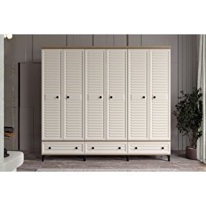 Risk Walnut 6 Kapılı Gardırop