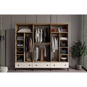 Risk Walnut 6 Kapılı Gardırop