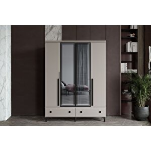 Arona 4 Kapılı Camlı Gardırop