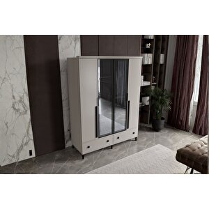 Arona 4 Kapılı Camlı Gardırop