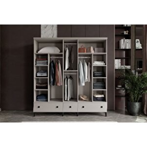 Arona 5 Kapılı Camlı Gardırop