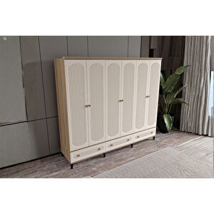 Cast Walnut 6 Kapılı Gardırop
