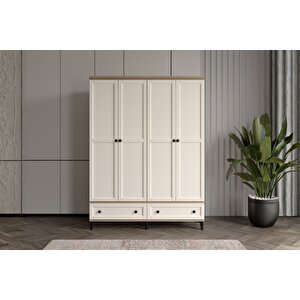 Duns Walnut 4 Kapılı Gardırop
